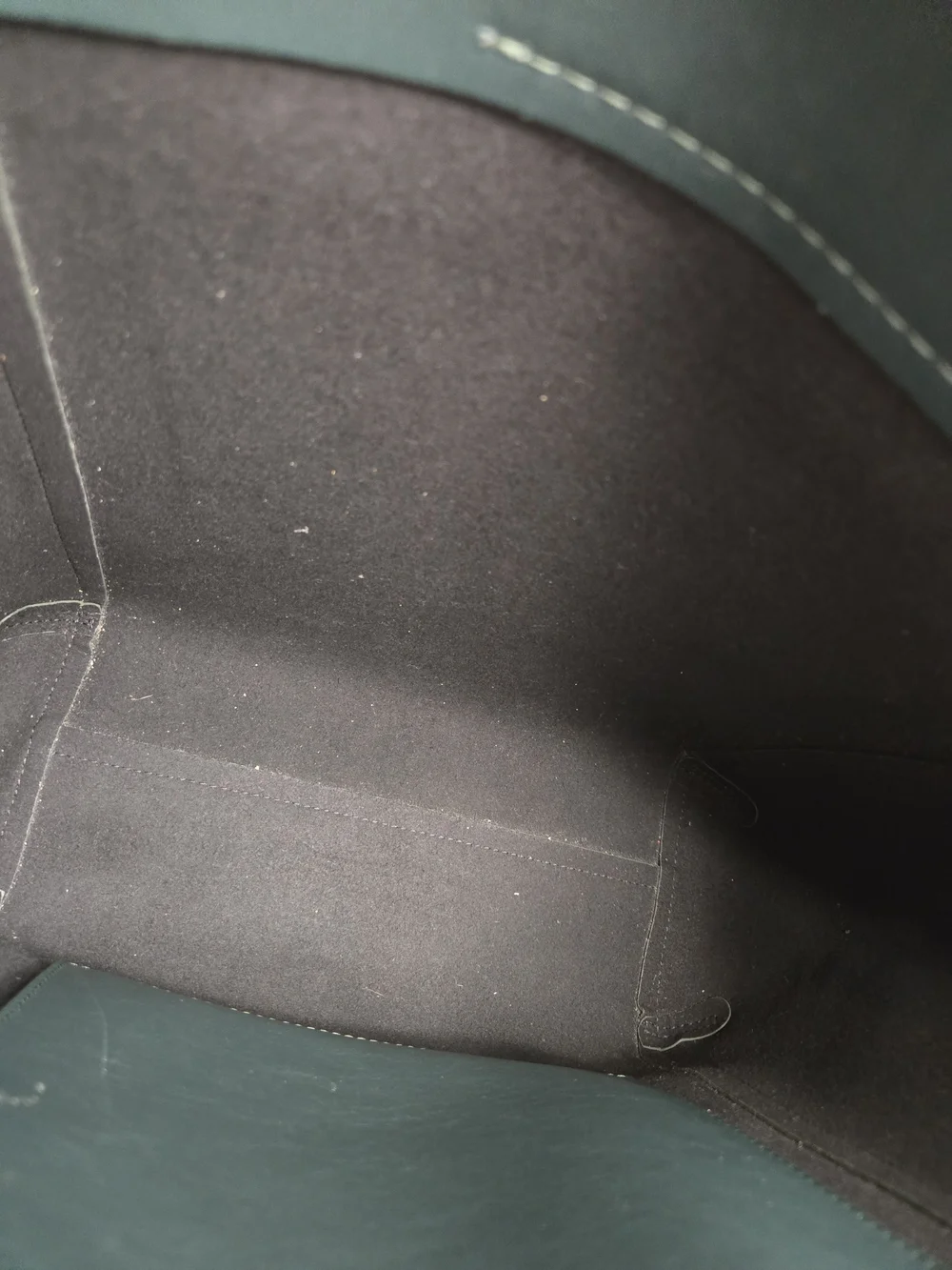 Everlane Dark Green Leather Shoulder Tote